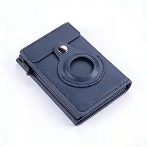 Mens Smart Wallet Card Hoider Leather Slim Minimalist 9-14 Card Capacity ID Window Cash Slot RFID Blocking Protection Gift for Husband Valentine's Day