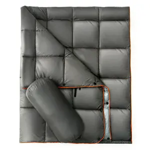 Bafode Camping Blanket Outdoor Puffy Packable Down Alternative Travel Blanket Waterproof Lightweight Camping Quilt for Sleeping Cold Weather Camp Essential for Hiking, Backpacking, Picnic