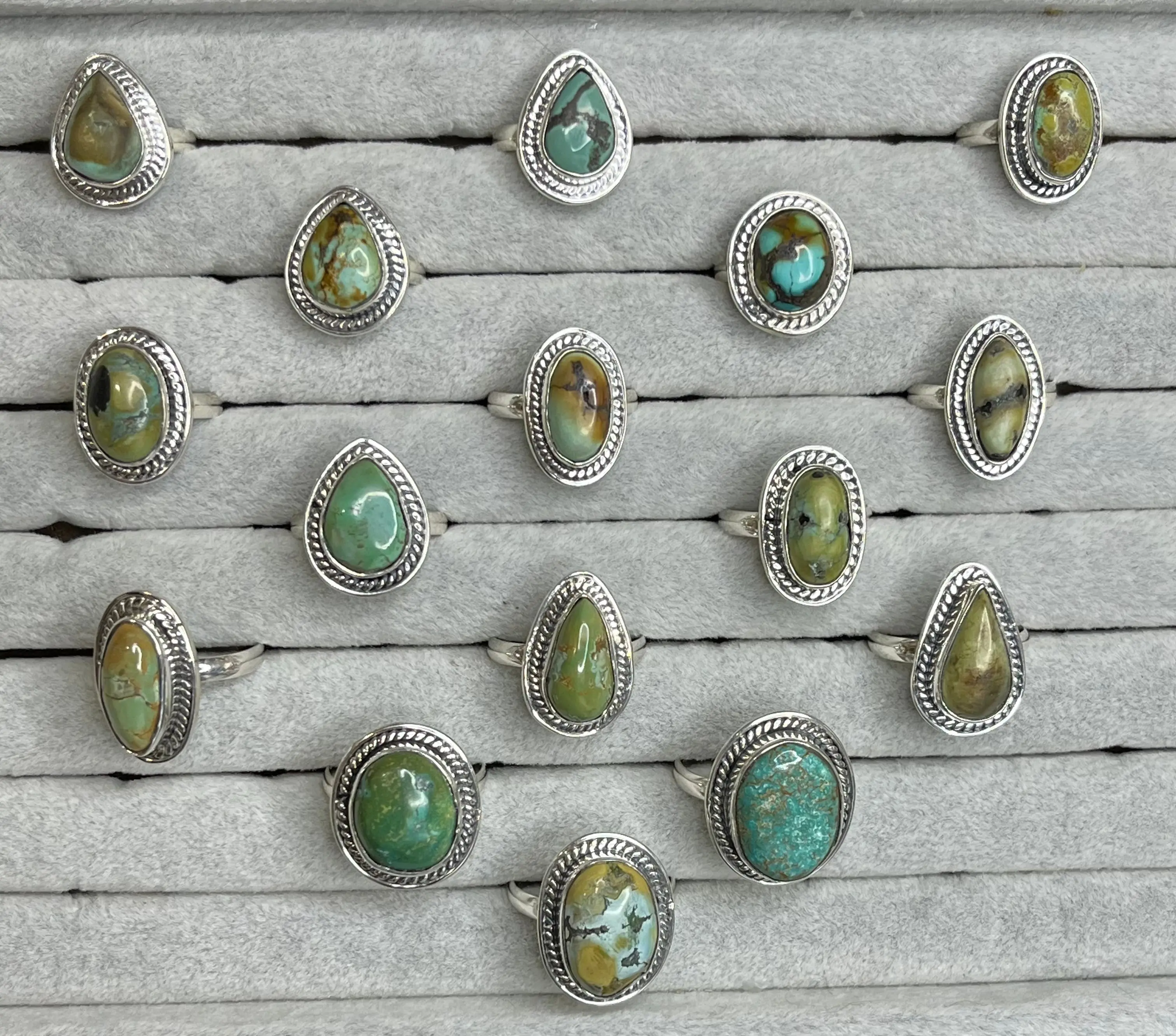 Tibetan Turquoise Sterling Silver Rings Tibetan Turquoise Sterling Silver Rings