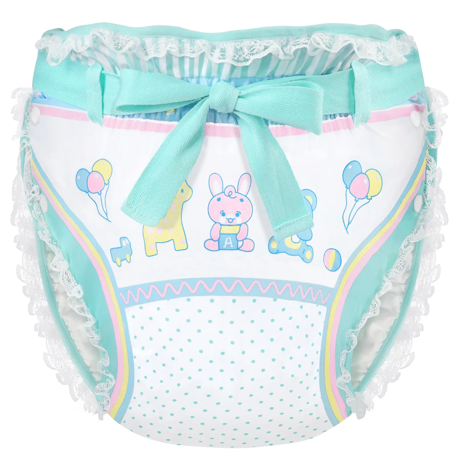 Littleforbig Silky Adult Ribbon Omutsu Diaper Wrap Cover Washable Adjustable Reusable Waterproof - Baby Parade