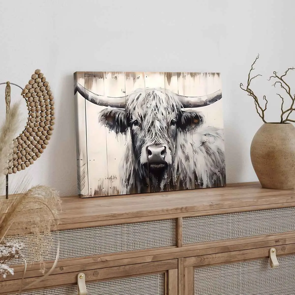 Vintage Highland Cow Canvas Print, Solid Wood Frame, Modern Art Decor, Waterproof & High-Definition, Ideal Gift for Home Office Wall Vintage Highland Cow Canvas Print, Solid Wood Frame, Modern Art Decor, Waterproof & High-Definition, Ideal Gift for Home Office Wall
