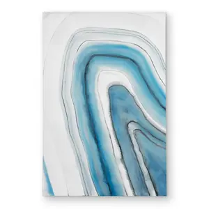 Begin Home Decor C1ROAR23Z38MH9 2 x 3 ft. Round Geode - Blue Minerals Outdoor Area Rug for Home Decor - Rectangle