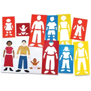 Fabulous Portrait Stencils and Plates Assorted Sizes Set of 13