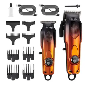 New High-End Men's Hair Clipper Set, Large Battery Electric Hair Trimmer, Wireless Electric Hair Cutting Tool, Hairstyle Sculpting Scissors