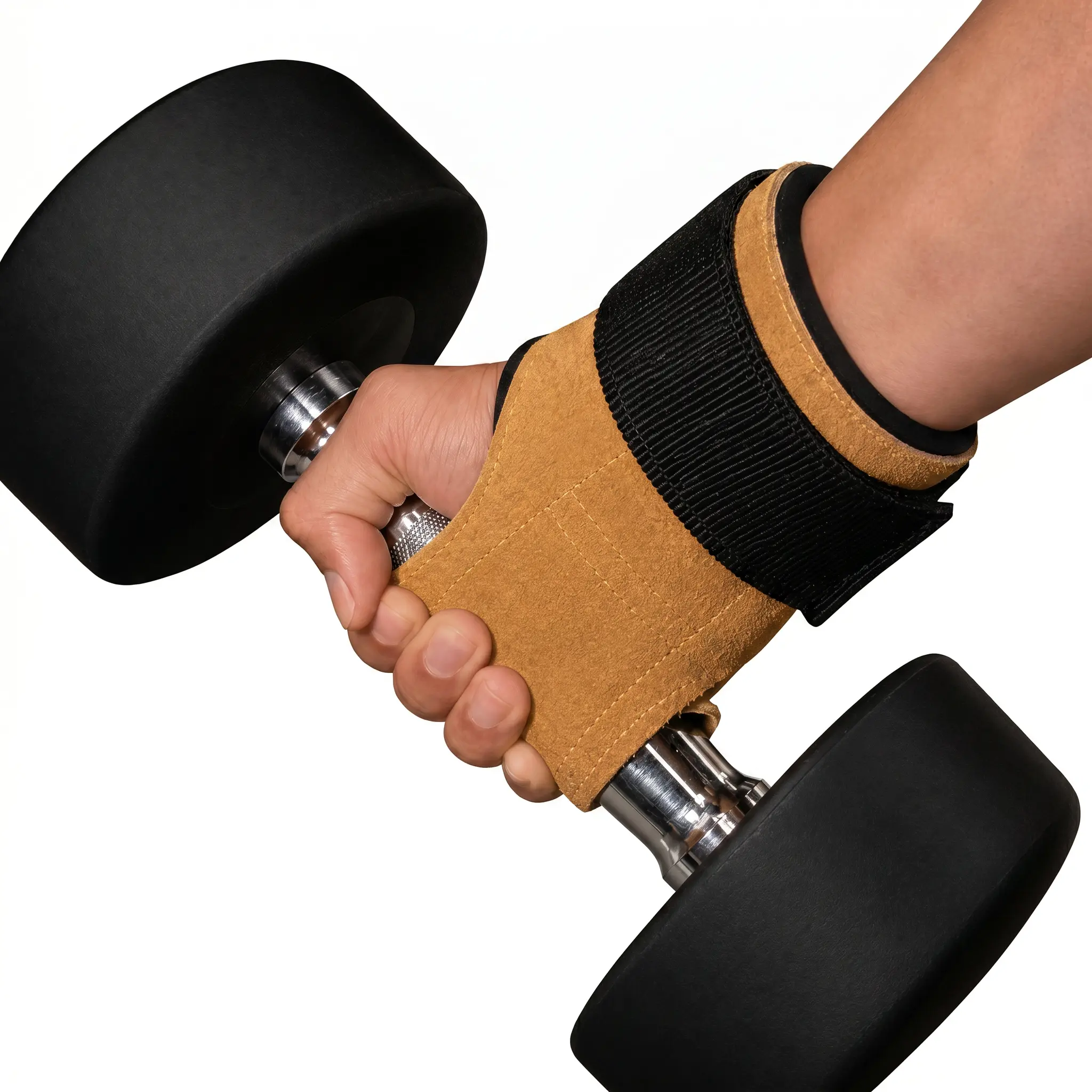 Leather Lifting Grips, 1 Pair Weightlifting Hand Grips for Deadlift, Pull Ups, Hanging Leg Raises, Grip Support & Palm Protection