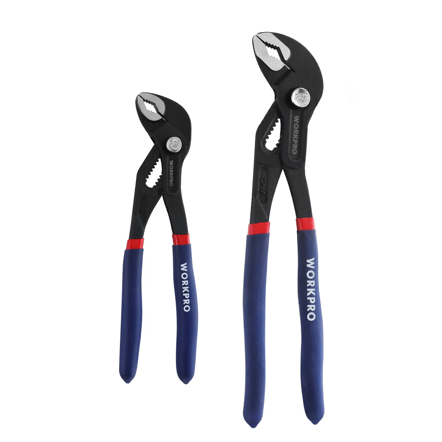 #BacktoSchool WORKPRO Groove Joint Pliers Set, Fast Adjustable Water Pump Pliers, V-Jaw Tongue and Groove Pliers in CRV Steel