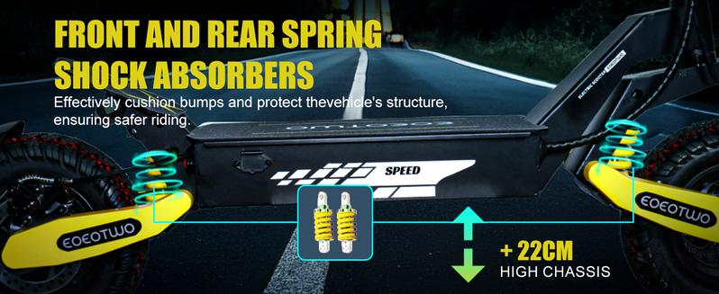 EOEOTWO All Terrain Electric Scooter,1200W Violent Motor,30MPH Fast 20/40Miles Range,3 Seconds Folding,330LBs Load Capacity,Dual Shock Absorption,Foldable Off-Road E-Scooter EOEOTWO All Terrain Electric Scooter,1200W Violent Motor,30MPH Fast 20/40Miles Range,3 Seconds Folding,330LBs Load Capacity,Dual Shock Absorption,Foldable Off-Road E-Scooter