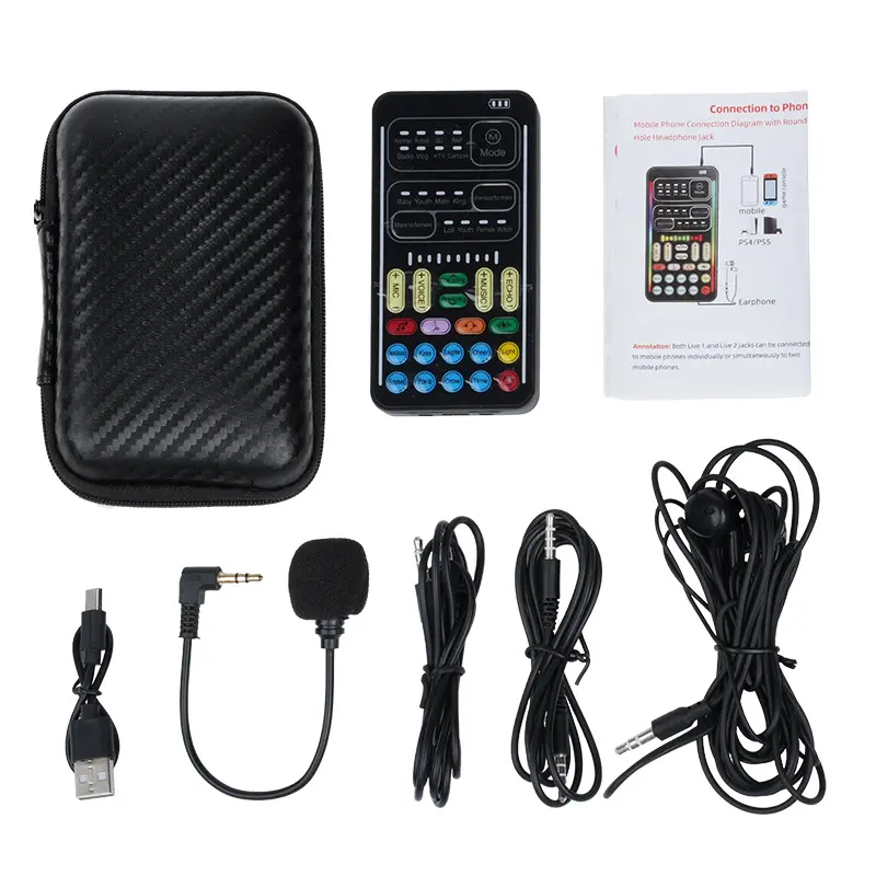 i9 Real-Time Voice Changer Sound Card – 8 Fun Voice Effects, Plug