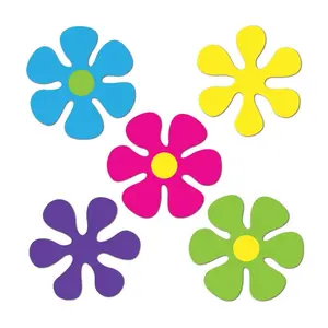 Beistle Mini Retro Flower Cutouts