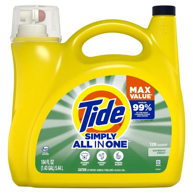128 Loads Simply Liquid Daybreak Fresh Laundry Detergent 184 oz