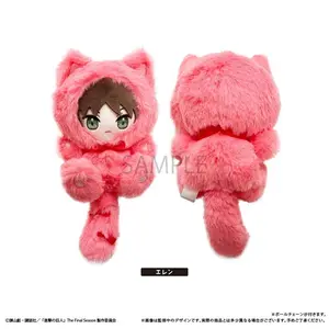 Q Version Doll Pendant Anime Attack On Titan Eren Levi Tapie Cat Plush Doll Nunu Stuffed Toys Children's Adults Birthday Gifts
