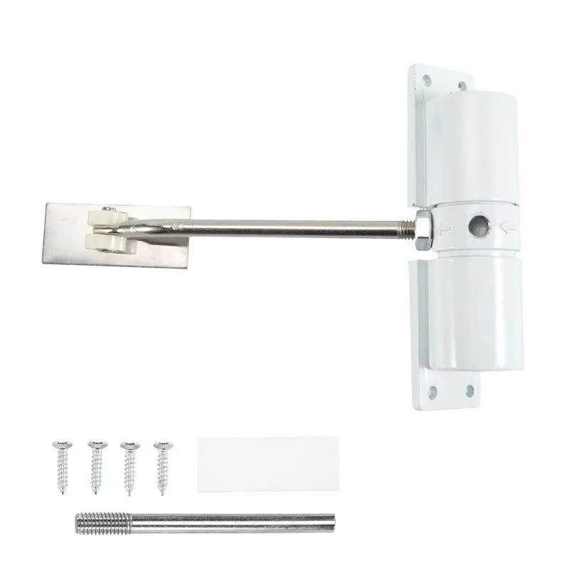 Zinc Alloy Automatic Door Closer for Small Animals' Pet Spaces, Adjustable Spring, 30 Kg Load Capacity, Closes Doors Securely