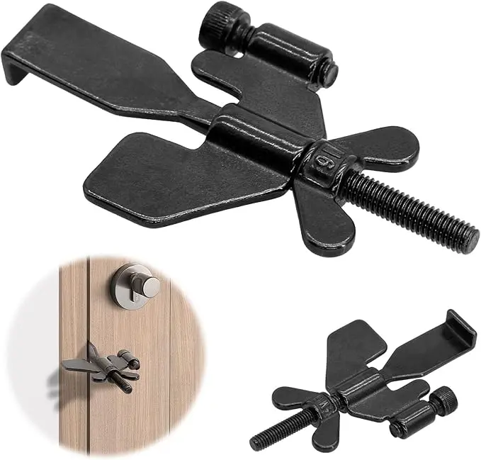 Portable Door Lock Upgraded for Travel - Heavy Duty Adjustable Security Lock for Home, Hotel, and Dorm