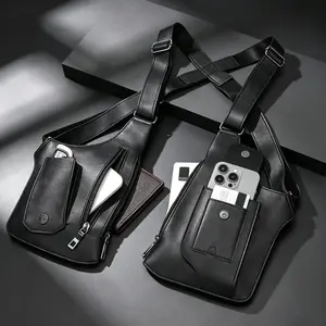 Adjustable Underarm Backpack with Hidden Anti Theft Compartment, Tactical Waterproof Design for Outdoor Use, Suitable for Sports, Fitness and Travel,Stylish Gift for Men on Festive Occasions, Great Option for 618 Shopping Season