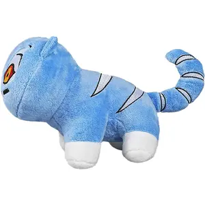 Tiger Toy 9.8-inch Blue Role-Playing Stuffed Animal Cute Monster Cat Plush Toy for Kids & Adults Soft Kawaii Gift for Birthday Room Decor Collectible Cartoon Toy for Fans