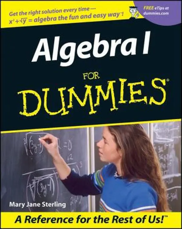 Used Algebra 1 for Dummies Paperback Reference Book - Mary Jane Sterling, Good Condition, Soft Covers, Paperback English, 1.33 lbs, 2001 Edition, 358 Pages, Math Homework Reference for Students