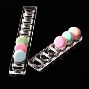 2 Pcs Clear Acrylic Macaron Cake Stand Pick Cookies Display Tray Cake Stand Dessert Display Stand for Wedding Baby Shower Birthday Party Candy Decorative(Capacity:6 & 10) Wall Ornaments