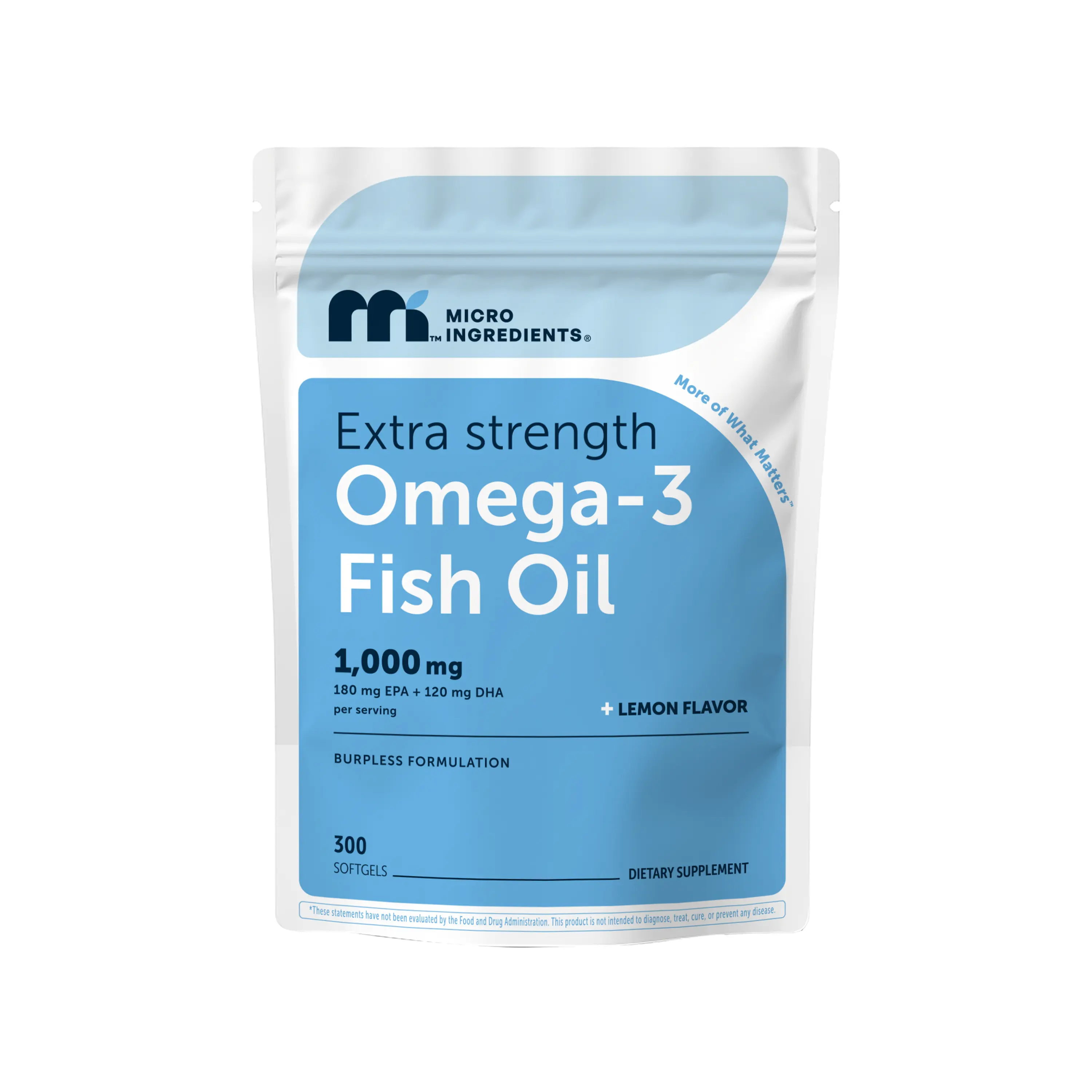 Micro Ingredients Extra Strength Omega 3 Fish Oil Supplements 1,000mg Per Serving, 300 Softgels Micro Ingredients Extra Strength Omega 3 Fish Oil Supplements 1,000mg Per Serving, 300 Softgels