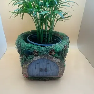 1. Handcrafted 4in Terracotta Pot. Fairy Pot for Home Garden - “Gnome Fall”