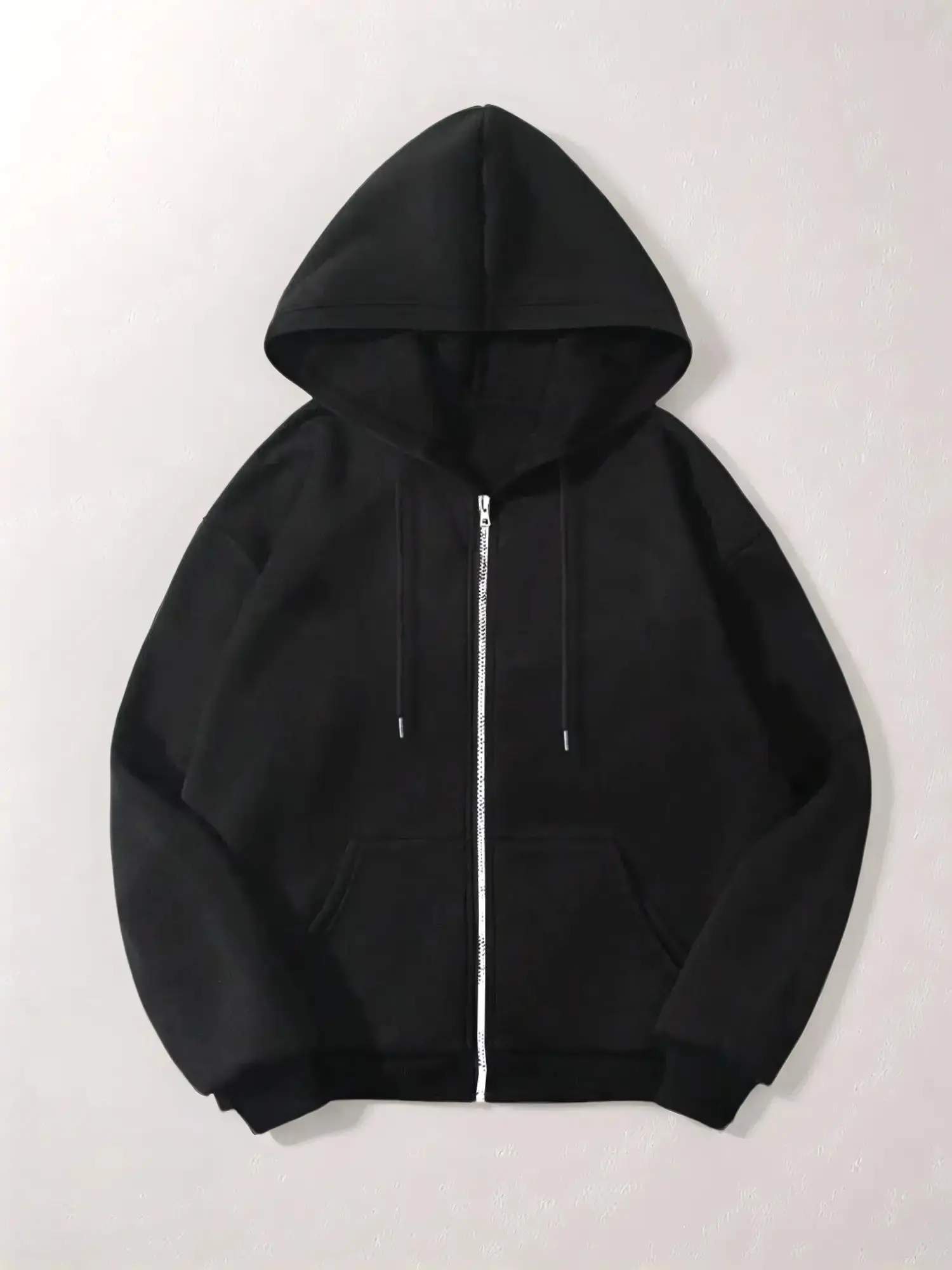Regular Fit Zip-Up Hoodie with Hood, Comfortable Casual Knit Outerwear for Stylish Everyday Wear, Perfect for All Seasons, Sweatshirts