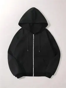 Regular Fit Zip-Up Hoodie with Hood, Comfortable Casual Outerwear for Stylish Everyday Wear, Perfect for All Seasons