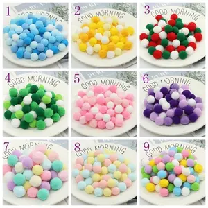Pom Poms for Crafts - Assorted Mini Fluffy Pom-Pom Balls 100pcs, Colorful Soft Polyester Craft Balls, Ideal for DIY Projects, Sewing Supplies, Wedding & Christmas Decorations, Decorative Props, Ornaments