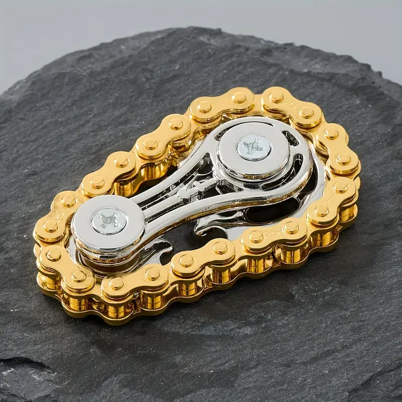 [Stainless Steel Finger Gyro] Stainless Steel Finger Gyro | A Finger Game with Rotating Gears Designed to Relieve Stress, Made Of Durable with Smooth Bearings