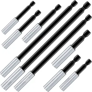9 count Cr-V  Bit Holders, Extension Socket Drill Bit  Holder Hex Shank Quick-Change Drill Bit Guide (2.5"3"6")