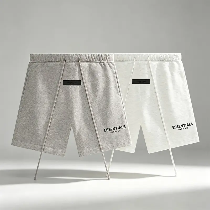 Fear of God Essentials Men‘s Sweatshort 'Light Oatmeal' & 'Dark Oatmeal' Set