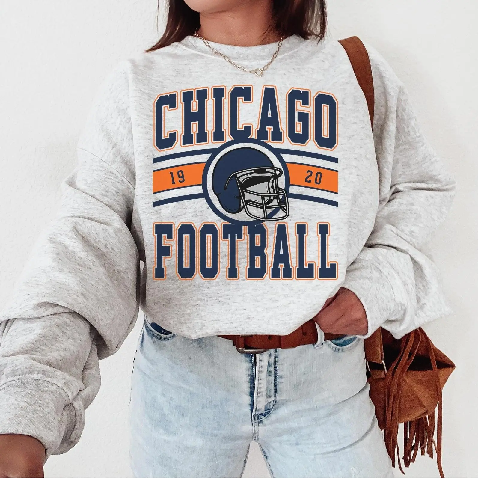 Vintage Chicagoo Football Sweatshirt, Retro Chicagoo Football Sweatshirt, Chicagoo Fan Gift, Football Sweatshirt, Game Day Sweatshirt