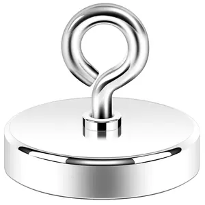 Fishing Magnet, 2 inches 350lb Strong Magnets Heavy Duty for Remover, Super Neodymium High Power Magnet with Handle for Tag, Shop, Lifting and Pick up