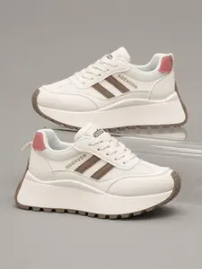 Women's Casual Sneakers, Spring & Fall Outdoor Thick Sole Shoes, Breathable Mesh, Anti-Slip, Comfortable Sporty Footwear, Casual Athletic Sneakers