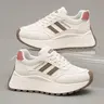 Women's Casual Sneakers, Trendy Walking Sneaker, Spring & Fall Outdoor Thick Sole Shoes, Breathable Mesh, Anti-Slip, Comfortable Sporty Footwear, Casual Athletic Sneakers, Lace Up Sneakers, Non Slip Sneakers
