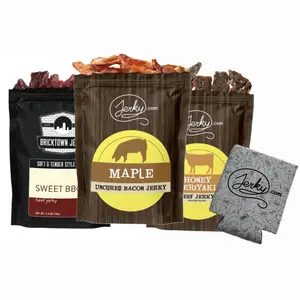 3 Pack - Kate's Favorites Bundle + Koozie - Maple Bacon, Sweet BBQ Beef, Honey Teriyaki Beef - All-Natural, No Added Preservatives - 6.75 oz.