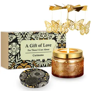 Rotatable Butterfly Scented Candle Gift for Women Mom Her – Unique Birthday Funny Anniversary Present for Friend Girlfriend Grandma Daughter in Law