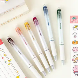 6 Colors Colorful Erasable Gel Pens, 0.7mm Retractable Gel Ink Pens, Assorted Colors Fine Point Pens for Drawing, Writing, Planner at School