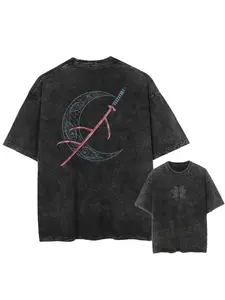 2026 Devil Killer Kokushibo Anime Printed T-shirt for Men and Women High Quality Retro Y2K Top Customizable Menswear Tshirt