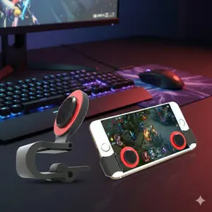 Portable Wireless Bluetooth Mobile Game Controller for iPhone & Android - Mini Joystick for Touchscreen Devices, Travel-Friendly Gaming Gadget, Smartphone Gamepad.