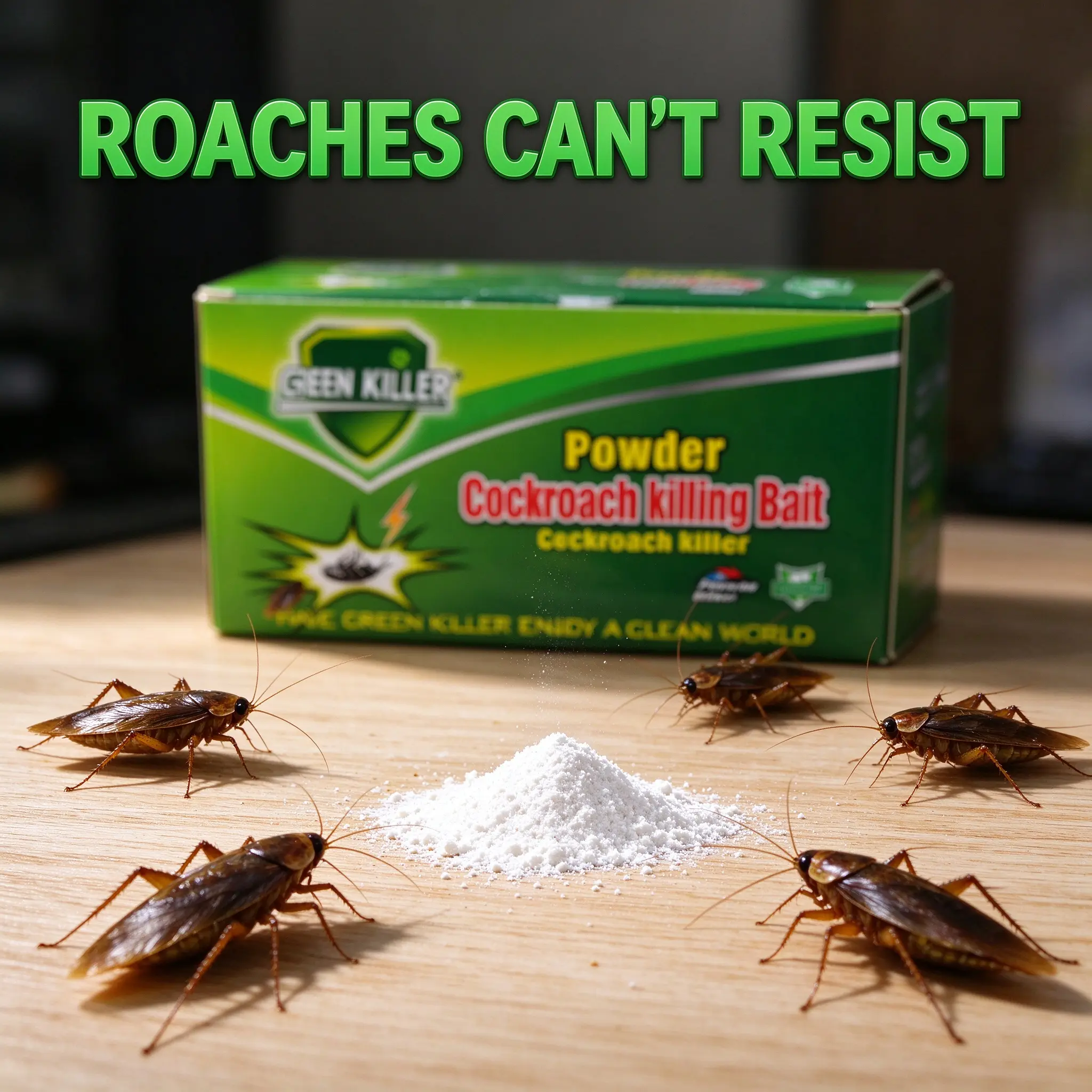 Cockroach Killer Bait Powder 50 Packets, Treat Before You Travel, Indoor Use for Kitchens and Enclosed Spaces