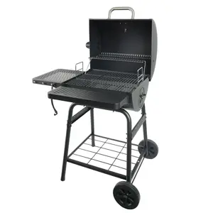Grill Boss 23" Charcoal Barrel Grill, Adjustable Grate Large Cooking Area, Black Grill Boss 23" Charcoal Barrel Grill, Adjustable Grate Large Cooking Area, Black