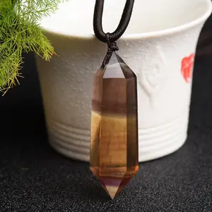 Natural Smoky Quartz Simple Necklace - Smoky Quartz Crystal Pendant - Healing Crystal Necklace - Adjustable Cord