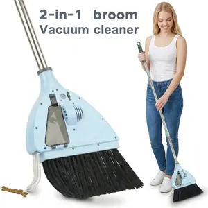 Handheld vacuum broom, floor sweeper, 2-in-1 cordless USB rechargeable vacuum broom, lazy broom cleaner vacuum, suitable for home bedrooms, pet hair, hard floors, and carpets.
