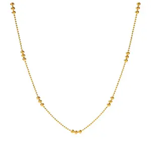 Tri-Beaded Gold Chain