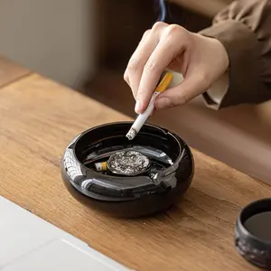 Elegant Ceramic Ashtray, Luxury Design, Indoor Outdoor Use, Desktop Smoke Ash Collector, Home Office Decorative Ash Tray