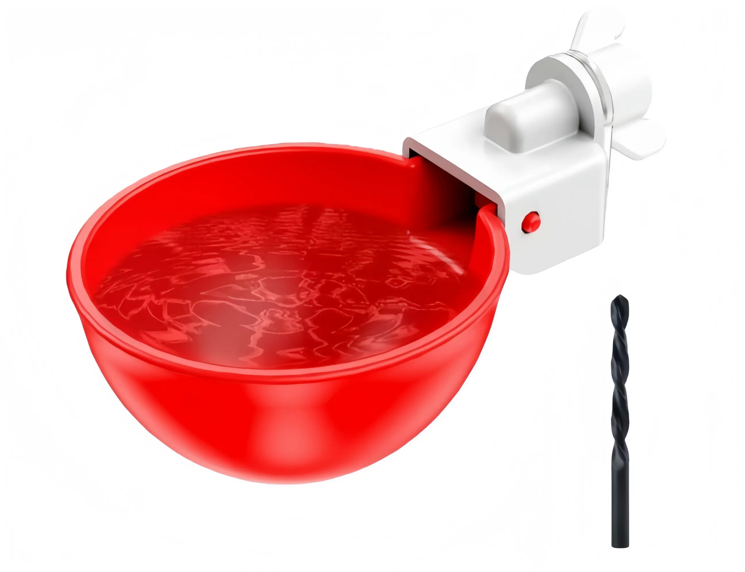 【Summervibes】Chicken Waterer Cups Large Automatic Water Cups with Fitting for Poultry, Duck, Goose, Turkey with Mounting Hole Opener DIY Feeder Kit - Bowl