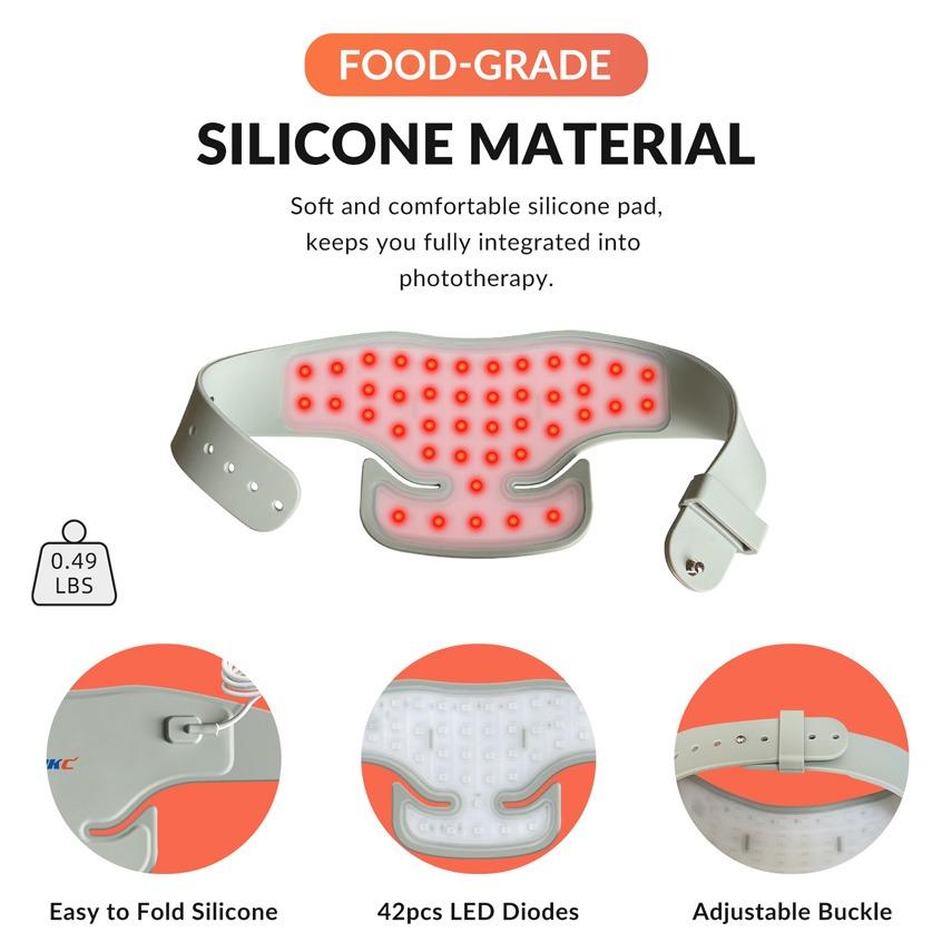 ZJZK Red Light Therapy Neck Heating Pad for Pain Relief Knee Leg,Portable Neck Therapy Device for Home Use, Massage Parlor & Office, Skincare & Injury Recovery,Promote Blood Circulation,Repair Sports Injuries and Tissue,Enhancing Bone Recovery,Best Gift