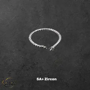 【Zircon】 Tennis Bracelet with Simulated Diamonds — 3mm/5mm Width — Jewelry Gift for Men & Women — The Perfect Choice for Holiday Gifting