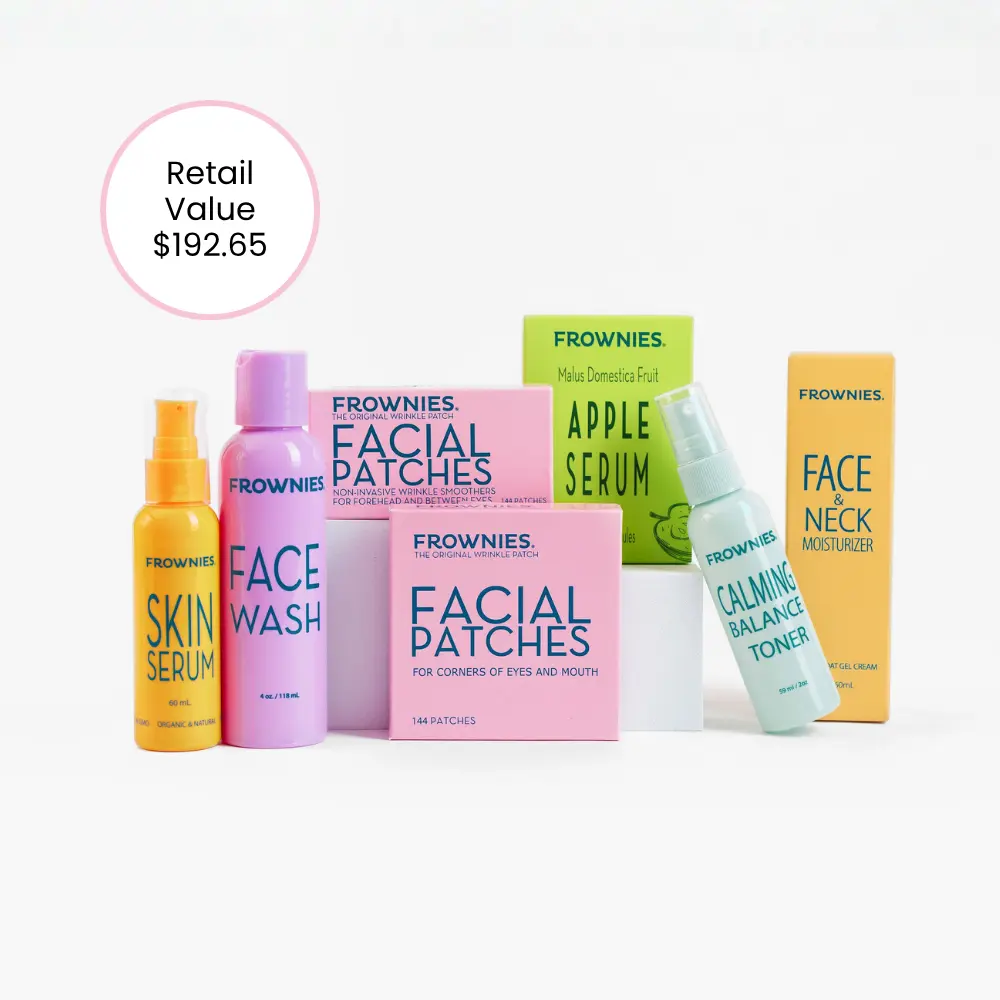 Frownies Complete Skincare Set with Calming Toner Skin Care Kits Routine Set