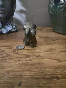 Carved Natural Pyrite Goddess Body Sculpture, Carved Shape Statue with Goddess Form, Earth Energy Home Decor, Indoor Decor for Indoor Display