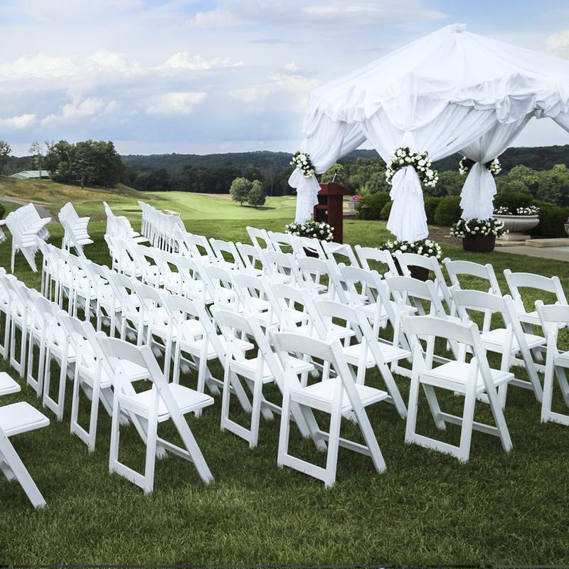 White Resin Folding Chair with Cushion & Backrest,700LB Weight Capacity Event Chair,Indoor/Outdoor Lightweight Foldable Chair for Meeting Room/Party/Hotel/Garden